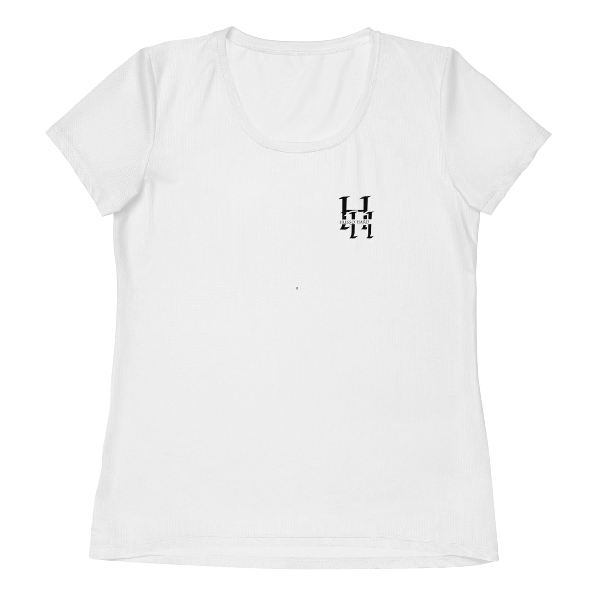 Women's White Spandex Athletic Shirt with Husso Hard logo